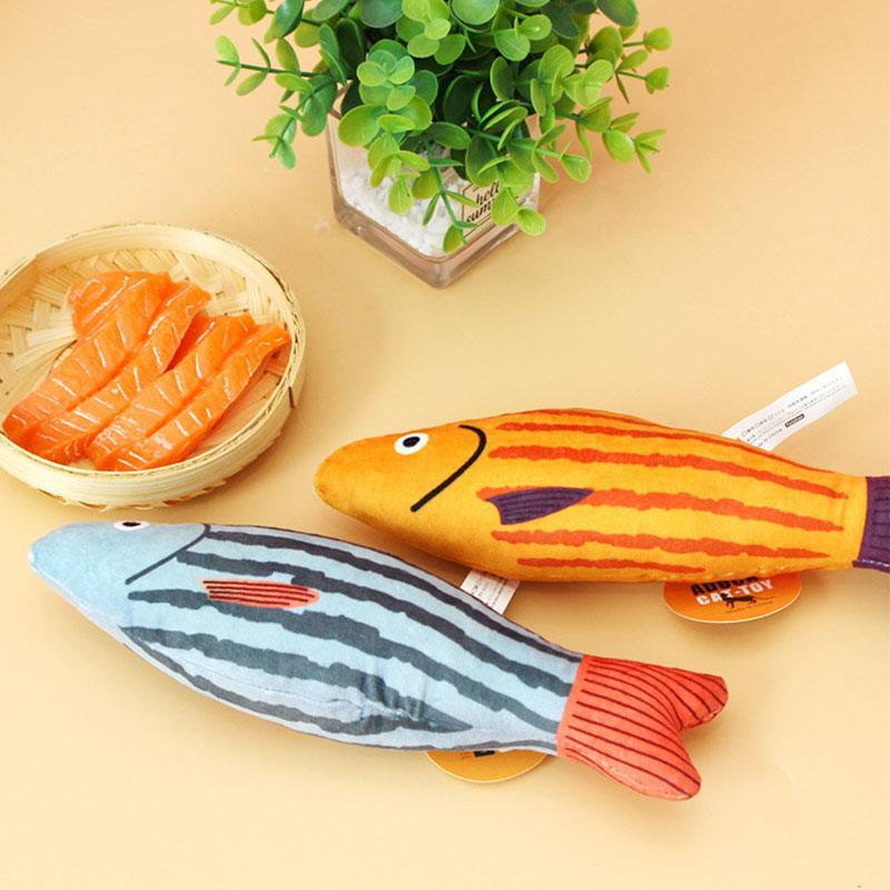 KittyQuest Fish Frenzy Catnip Toy - Interactive Simulation Fish Plush Cat Chew Toy